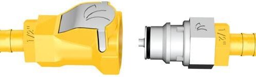 Lilie Certec Inline Push-and-Connect Ventiladapter und Schnellkupplung, Ø12mm