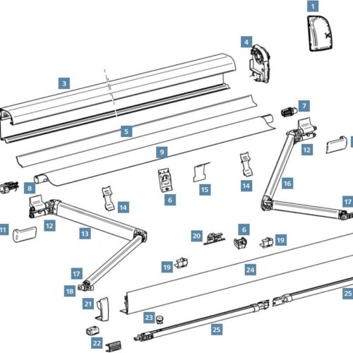 Endkappen-Satz weiß - Thule Ersatzteil Nr. 1500603613 - für Typ 4200 automotive
