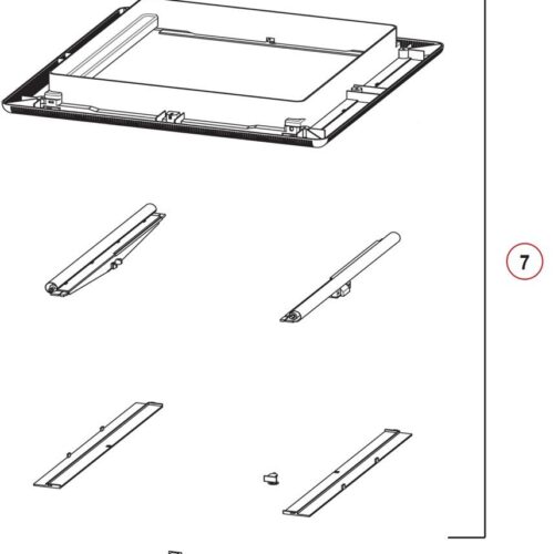 MPK Unterrahmen (cremeweiß) mit Kombirollo für Modell 46K / 4600K