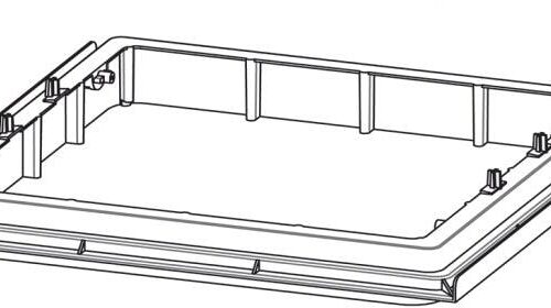 MPK Oberrahmen für Dachhaube Modell 46, weiß
