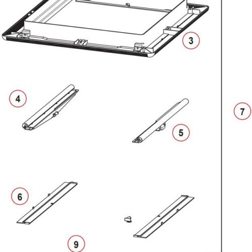 MPK Unterrahmen (grau) kpl. mit Rollos/Abdeckungen für Modell 4600K