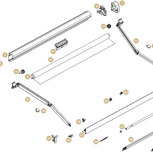 Dometic Spannstangenaufnahme Front für PW 1100