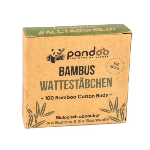 Pandoo Bambus-Wattestäbchen, 100 Stück