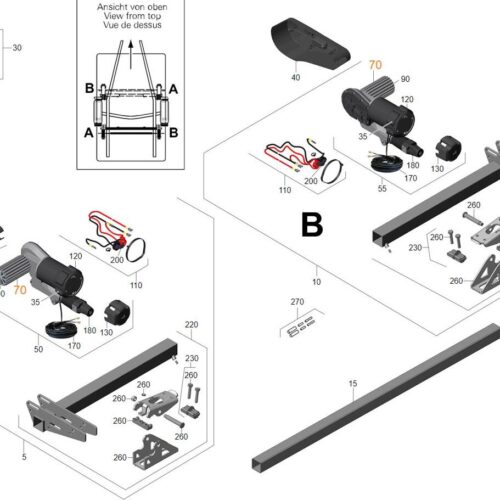 Rolle, komplett - Truma Ersatzteil Nr. 60040-00140 - für Mover Smart A, Smart M