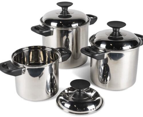 Kampa Space Saver Kochtopfset mit Deckel, 6-teilig