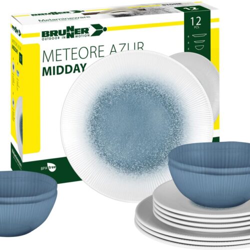 Brunner Meteore Azur Geschirrset, 12-teilig