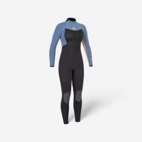 Neoprenanzug Surfen Roxy Prologue Damen 4/3 mm schwarz/pastellblau