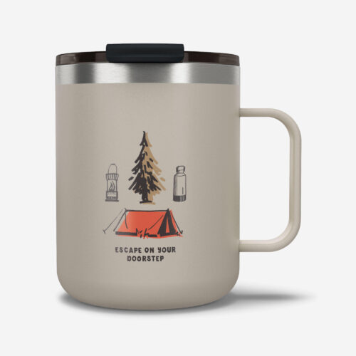 Tasse isolierend Edelstahl Camping Wandern Trekking - 900 0.35 l beige