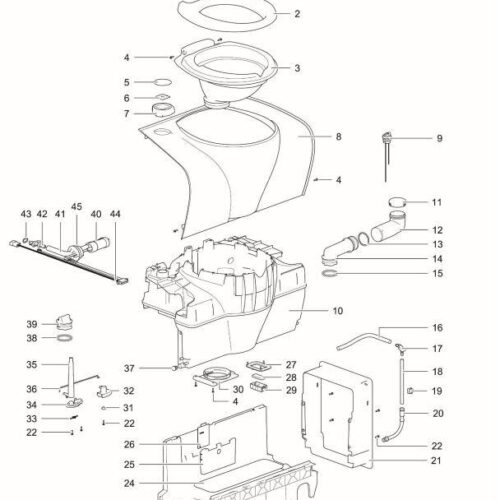 Thetford C500 Toilettenbecken, weiß