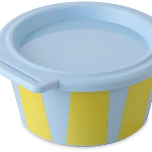 Koziol Nora Box Schale mit Deckel, 250ml, stripes sweet blue