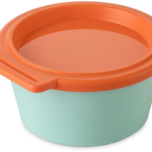 Koziol Nora Box Schale mit Deckel, 250ml, sweet green/strong coral