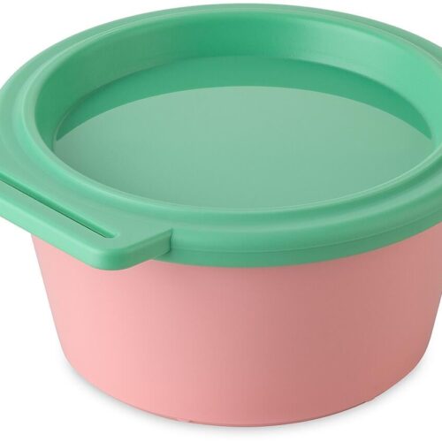 Koziol Nora Box Schale mit Deckel, 250ml, sweet pink/strong fresh green