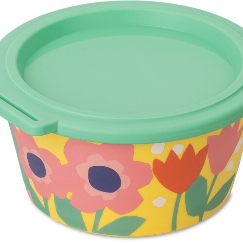 Koziol Nora Box Schale mit Deckel, 700ml, blooms strong yellow/strong fresh green