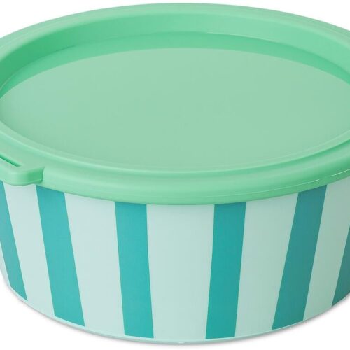 Koziol Nora Box Schale mit Deckel, 1,3l, stripes sweet blue/strong fresh green