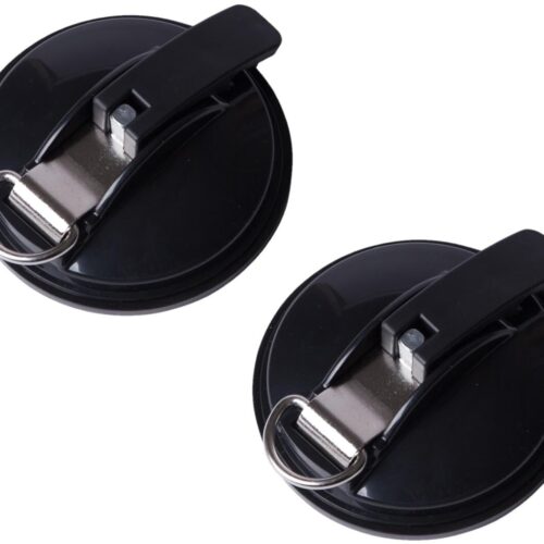 040 Parts Saugnapfhaken, 2er-Set, schwarz