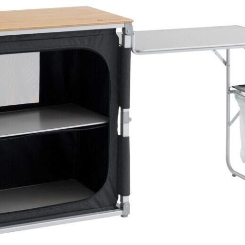 Outwell Padres Küchentisch mit Beistellregal, grau