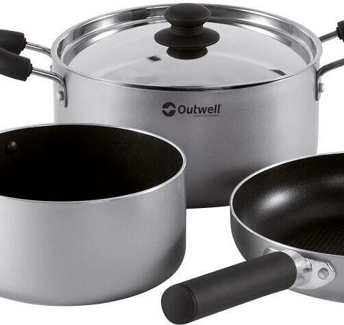Outwell Feast M Kochset, Aluminium, silber