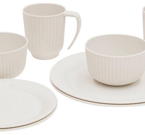 Outwell Delish Geschirrset, 8-teilig, sandsteinfarben