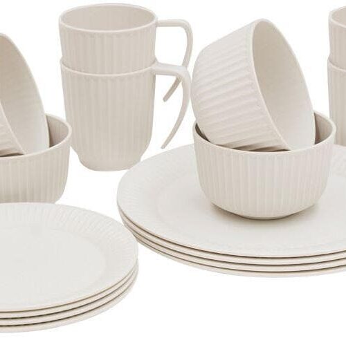 Outwell Delish Geschirrset, 16-teilig, sandsteinfarben