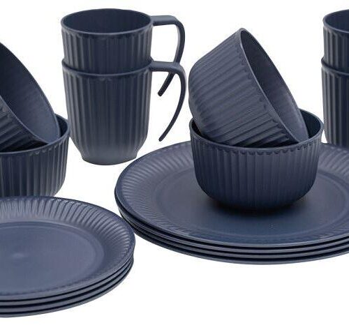 Outwell Delish Geschirrset, 16-teilig, dunkelblau