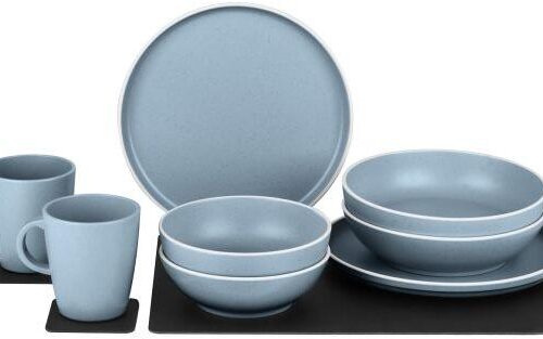 Brunner x Silwy Dolomit Magnet Geschirrset, 11-teilig, blau