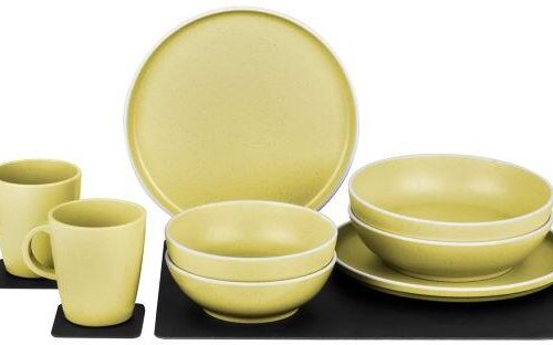 Brunner x Silwy Dolomit Magnet Geschirrset, 11-teilig, gelb