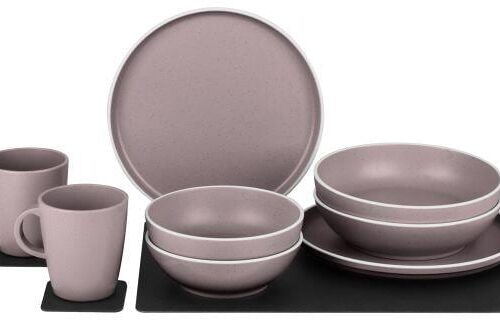 Brunner x Silwy Dolomit Magnet Geschirrset, 11-teilig, rose