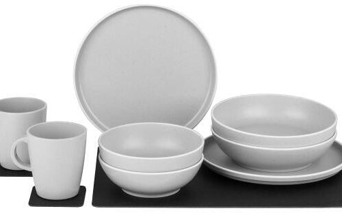 Brunner x Silwy Dolomit Magnet Geschirrset, 11-teilig, weiß