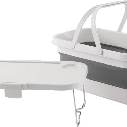 Easy Camp Picknickkorb & Tisch, grau/weiß