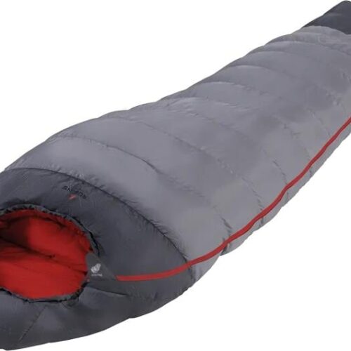 Robens Gully 300 +4°C Mumienschlafsack, 220x85x53cm, Reißverschluss rechts, hellgrau/dunkelgrau