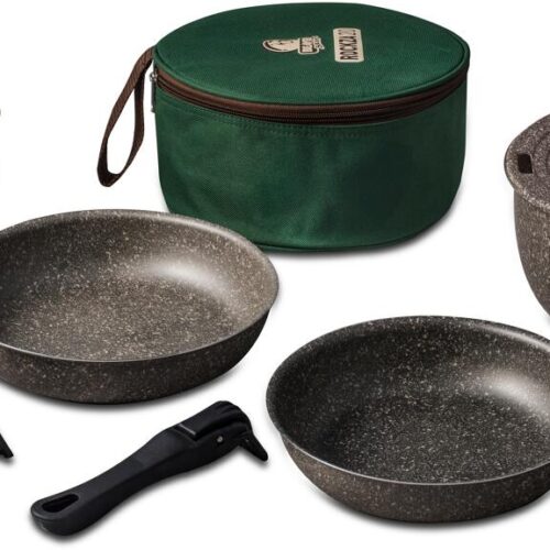 Beaver Brand Rockza EVO MulitiLid Kochset, 9-teilig, Aluminium