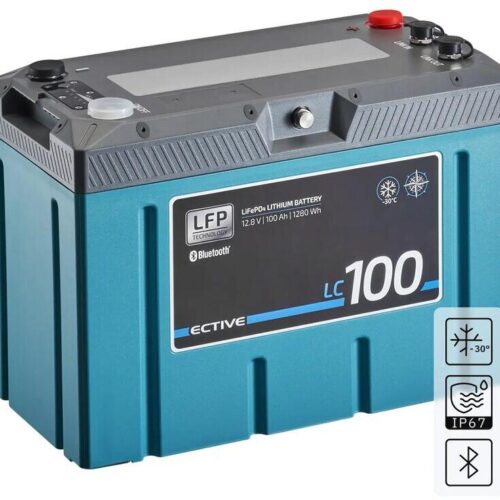 ECTIVE LC 100 Marine LT LiFePO4 Lithium Versorgungsbaterie 12V, 100Ah