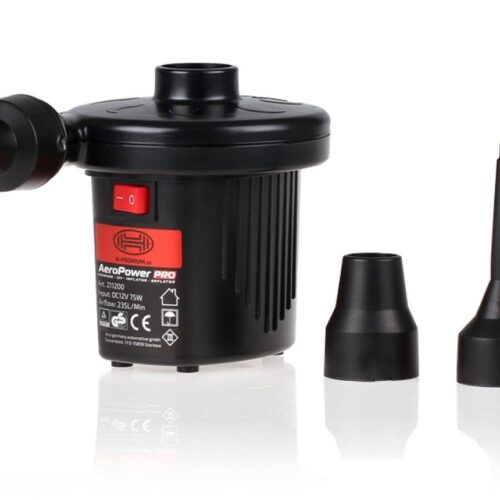 Heyner Premium Camping-Luftpumpe 12 V + 230 V
