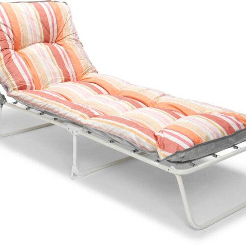 BEST Wörthersee Sonnenliege, 60x180x38cm, weiß/terakotta