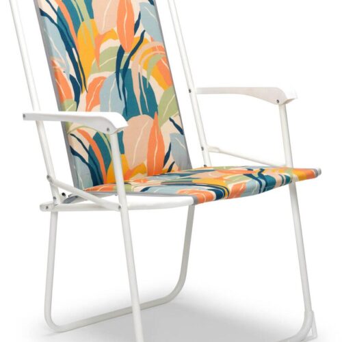 BEST Chiemsee Klappstuhl, weiß/tropisch, 56x53x93cm