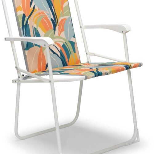 BEST Chiemsee Klappstuhl, weiß/tropisch, 56x53x78cm