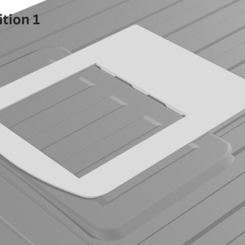 camper-adapter Adapterrahmen für Dachklimaanlage Fiat Ducato, vorne