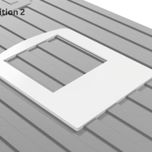 camper-adapter Adapterrahmen für Dachklimaanlage Fiat Ducato, mitte/hinten