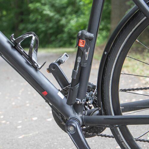 Heyner Premium Mini Handpumpe für Fahrräder mit Manometer