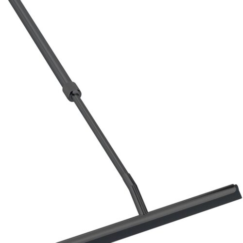 WENKO Teleskop Badezimmerwischer, mit Doppel-Gummilippe, schwarz