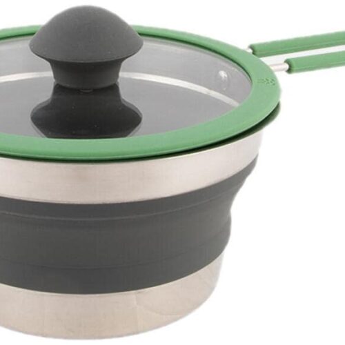Bo-Camp Kasserolle mit Deckel, faltbar 1,3l, grün