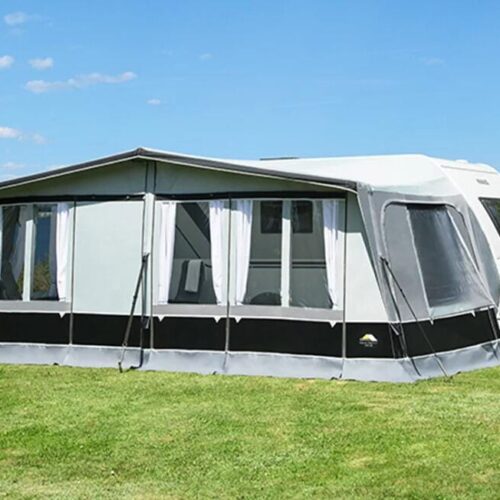 dwt Travel Comfort Air Reisezelt, (Gr.51), 956-980cm, hellgrau/anthrazit