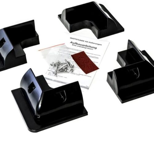 WATTSTUNDE® Solarmodul Halteecken HXE/S ASA Kunststoff schwarz