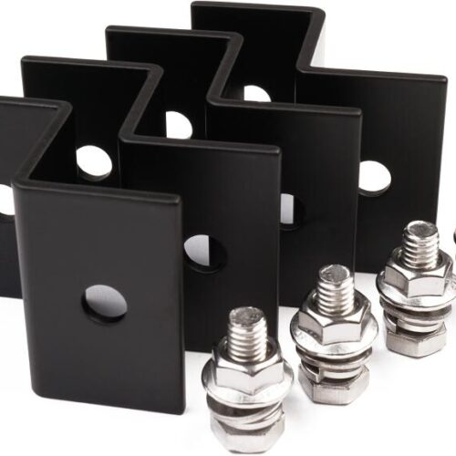 WATTSTUNDE® 38mm Aluminium Z-Winkel HSZ38 schwarz Halterung