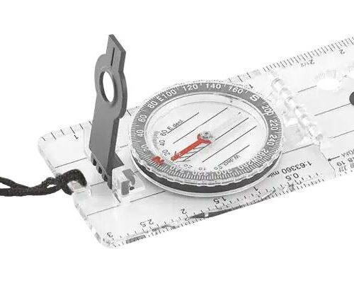 Easy Camp Venture Kartenkompass, 5,7x16cm, transparent