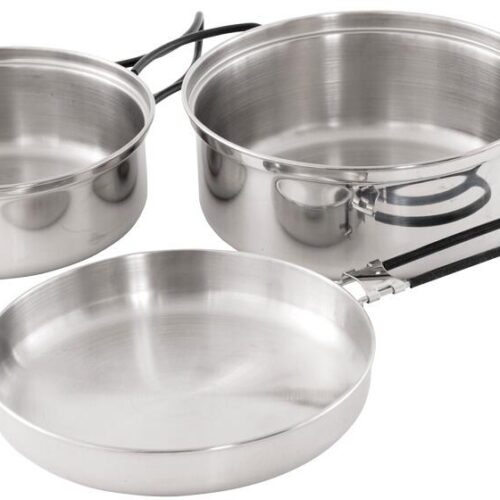 Easy Camp Tour Kochset, 3-teilig, Edelstahl