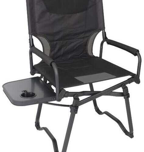 EuroTrail Sisteron Klappstuhl mit Beistelltisch, schwarz