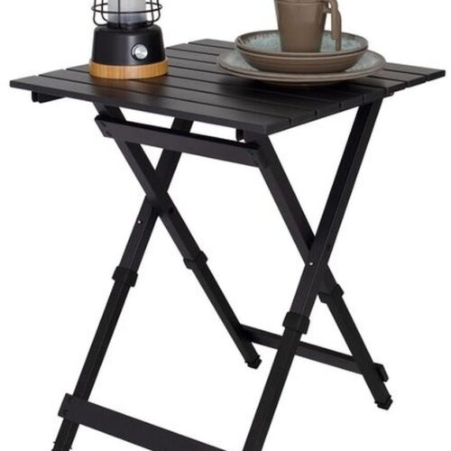 Eurotrail - Vienne Aluminium Klapptisch, höhenverstellbar, aluminium, schwarz