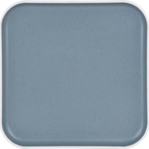 Brunner Dolomit Teller, 25x25cm, eckig, blau