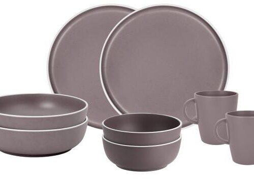 Brunner Dolomit Geschirrset, 8-teilig, rosé